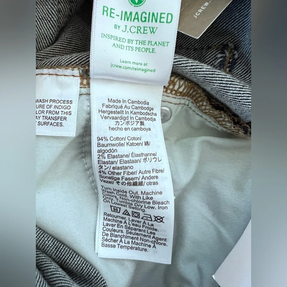 J.Crew '03 Kick Out Jeans kicky raw hem in Dark indigo Wash Size 28 New with tag - Picture 10 of 14